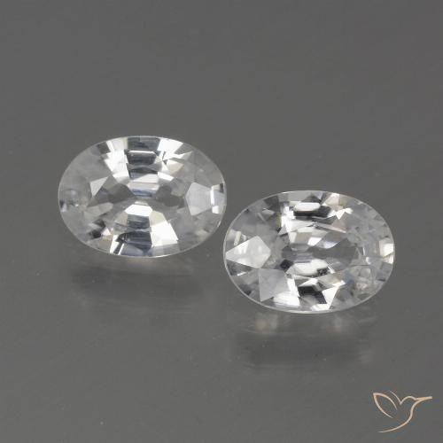 2.27ctw Naturale Bianco Zircone, Ovale, VVS-VS