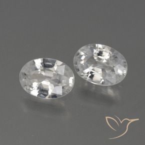 Gemme di Zircone Bianco naturale da 2.27 ct, Ovale, VVS-VS