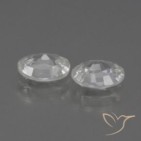Gemme di Zircone Bianco naturale da 2.27 ct, Ovale, VVS-VS