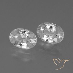 Gemme di Zircone Bianco naturale da 2.63 ct, Ovale, VVS-VS