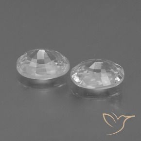 Gemme di Zircone Bianco naturale da 2.63 ct, Ovale, VVS-VS