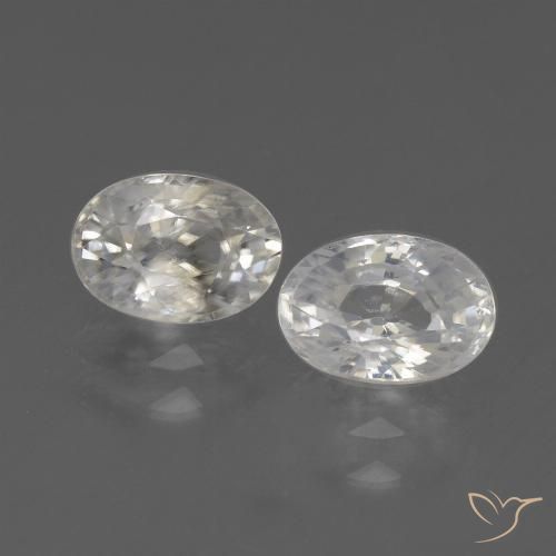 2.56ctw Naturale Bianco Zircone, Ovale, VS
