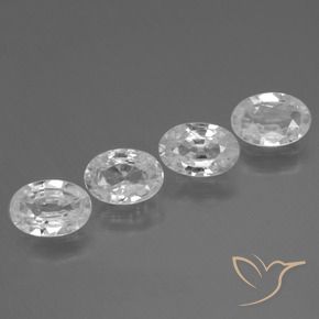 Gemme di Zircone Bianco naturale da 3.86 ct, Ovale, VS