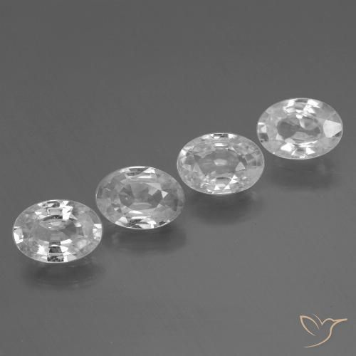 3.47ctw Naturale Bianco Zircone, Ovale, VS