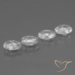 Gemme di Zircone Bianco naturale da 3.47 ct, Ovale, VS