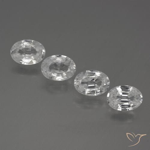 4.56ctw Naturale Bianco Zircone, Ovale, VS