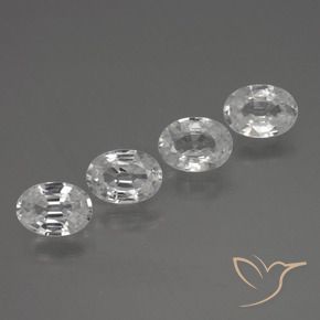 Gemme di Zircone Bianco naturale da 4.56 ct, Ovale, VS
