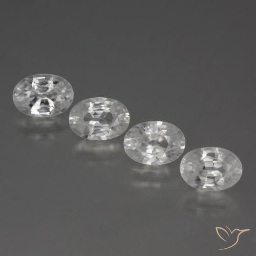 4.70ctw Naturale Bianco Zircone, Ovale, VS