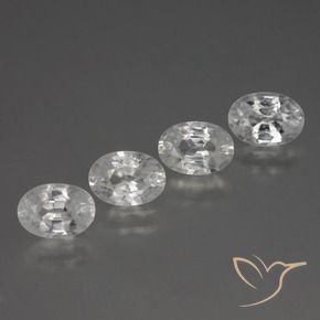 Gemme di Zircone Bianco naturale da 4.70 ct, Ovale, VS
