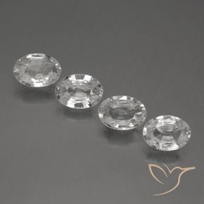 Gemme di Zircone Bianco naturale da 4.22 ct, Ovale, VVS-VS