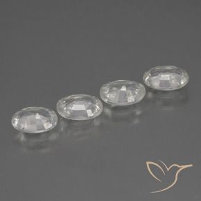Gemme di Zircone Bianco naturale da 4.22 ct, Ovale, VVS-VS