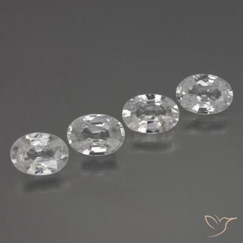 4.16ctw Naturale Bianco Zircone, Ovale, VS