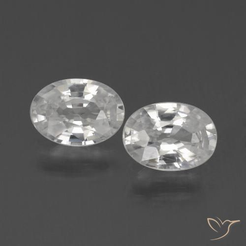 2.31ctw Naturale Bianco Zircone, Ovale, VS