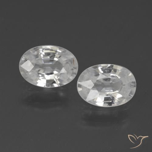 2.16ctw Naturale Bianco Zircone, Ovale, VVS-VS