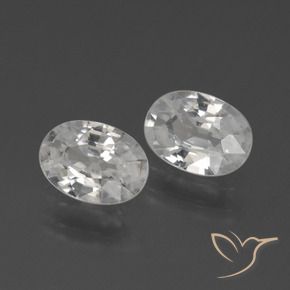 Gemme di Zircone Bianco naturale da 2.16 ct, Ovale, VVS-VS