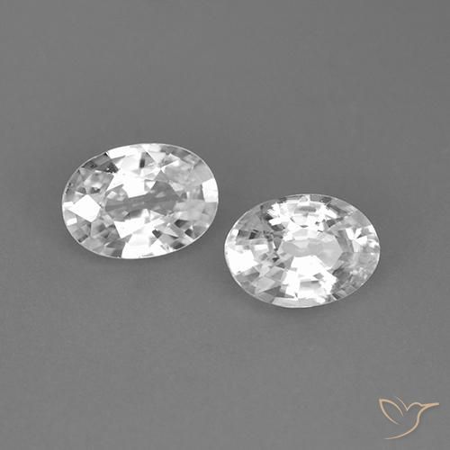 Gemme di Zircone Bianco naturale da 2.25 ct, Ovale, VS