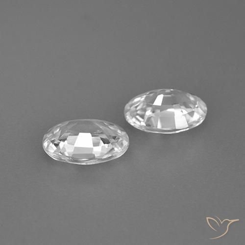 Gemme di Zircone Bianco naturale da 2.25 ct, Ovale, VS