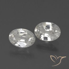 Gemme di Zircone Bianco naturale da 2.25 ct, Ovale, VVS-VS