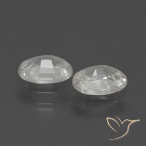 Gemme di Zircone Bianco naturale da 2.25 ct, Ovale, VVS-VS