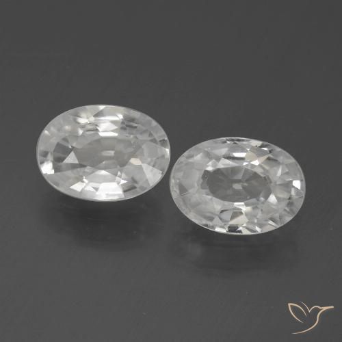 2.30ctw Naturale Bianco Zircone, Ovale, VS