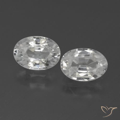 2.46ctw Naturale Bianco Zircone, Ovale, VS