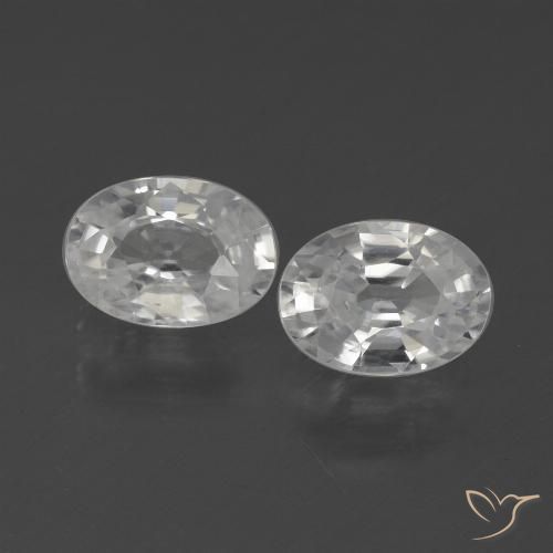 2.35ctw Naturale Bianco Zircone, Ovale, VS