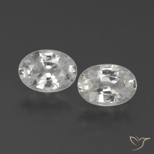 2.27ctw Naturale Bianco Zircone, Ovale, VS
