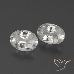 Gemme di Zircone Bianco naturale da 2.27 ct, Ovale, VS