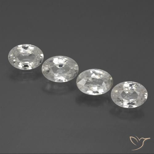 4.46ctw Naturale Bianco Zircone, Ovale, VS