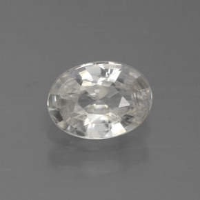 Zircone naturale bianco da 1,01 ct, taglio ovale, VS