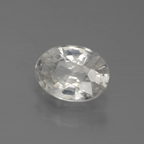 Zircone naturale bianco da 1,01 ct, taglio ovale, VS
