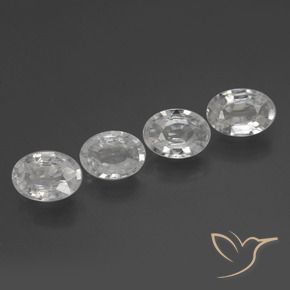 Gemme di Zircone Bianco naturale da 3.92 ct, Ovale, VS
