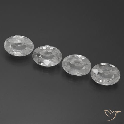 3.89ctw Naturale Bianco Zircone, Ovale, VVS-VS