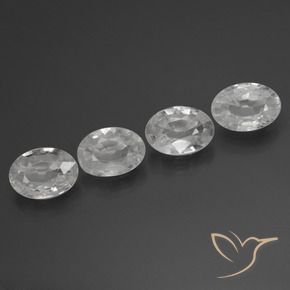 Gemme di Zircone Bianco naturale da 3.89 ct, Ovale, VVS-VS