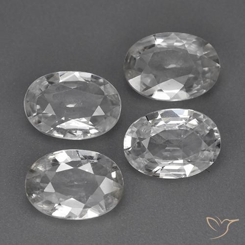 Gemme di Zircone Bianco naturale da 3.86 ct, Ovale, VVS-VS