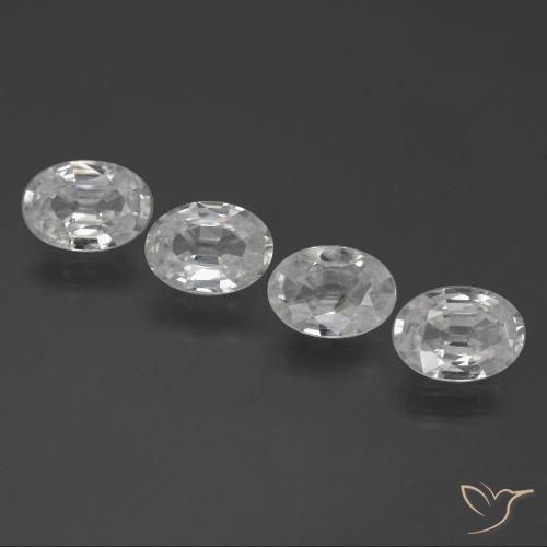 4.15ctw Naturale Bianco Zircone, Ovale, VS