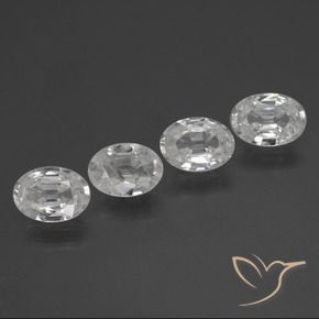 Gemme di Zircone Bianco naturale da 4.15 ct, Ovale, VS