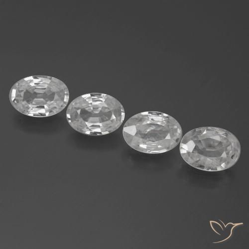 3.88ctw Naturale Bianco Zircone, Ovale, VS