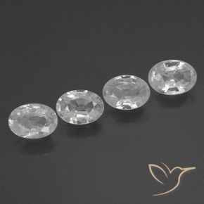 Gemme di Zircone Bianco naturale da 3.94 ct, Ovale, VS