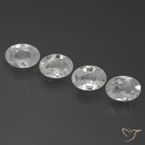 3.82ctw Naturale Bianco Zircone, Ovale, VS