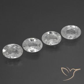 Gemme di Zircone Bianco naturale da 3.82 ct, Ovale, VS