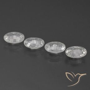 Gemme di Zircone Bianco naturale da 3.82 ct, Ovale, VS