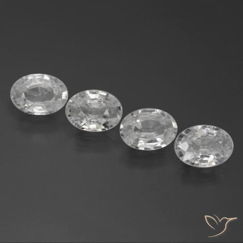4.19ctw Naturale Bianco Zircone, Ovale, VVS-VS, Photo A