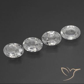 Gemme di Zircone Bianco naturale da 4.19 ct, Ovale, VVS-VS