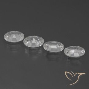 Gemme di Zircone Bianco naturale da 4.19 ct, Ovale, VVS-VS