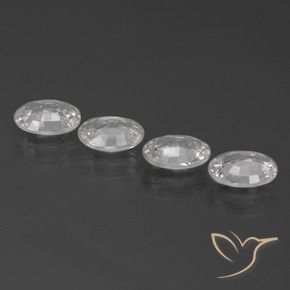 Gemme di Zircone Bianco naturale da 4.09 ct, Ovale, VVS