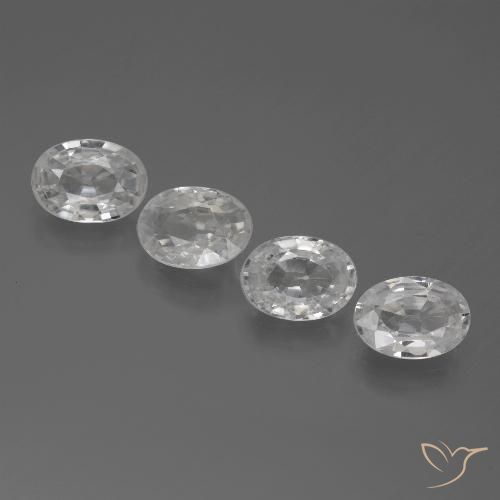 4.16ctw Naturale Bianco Zircone, Ovale, VS