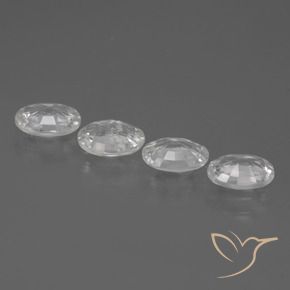 Gemme di Zircone Bianco naturale da 4.16 ct, Ovale, VS