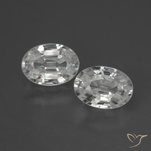 2.32ctw Naturale Bianco Zircone, Ovale, VVS