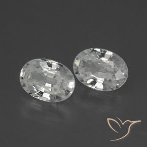 Gemme di Zircone Bianco naturale da 2.52 ct, Ovale, VVS
